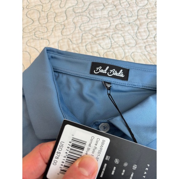 Bad Birdie Women's Sleeveless Golf Polo Shirt Blue Performance Top Size XL - Picture 5 of 5